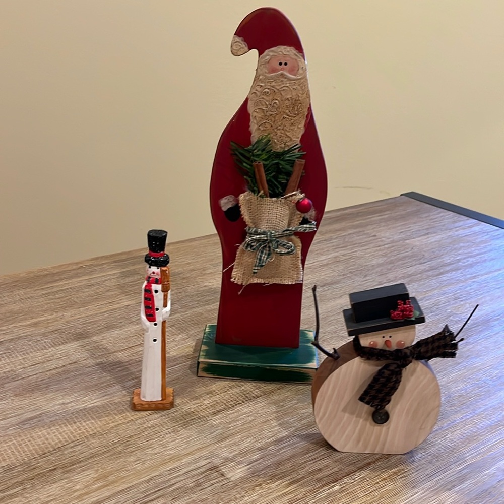 Santa & Snowmen  Christmas Decorations